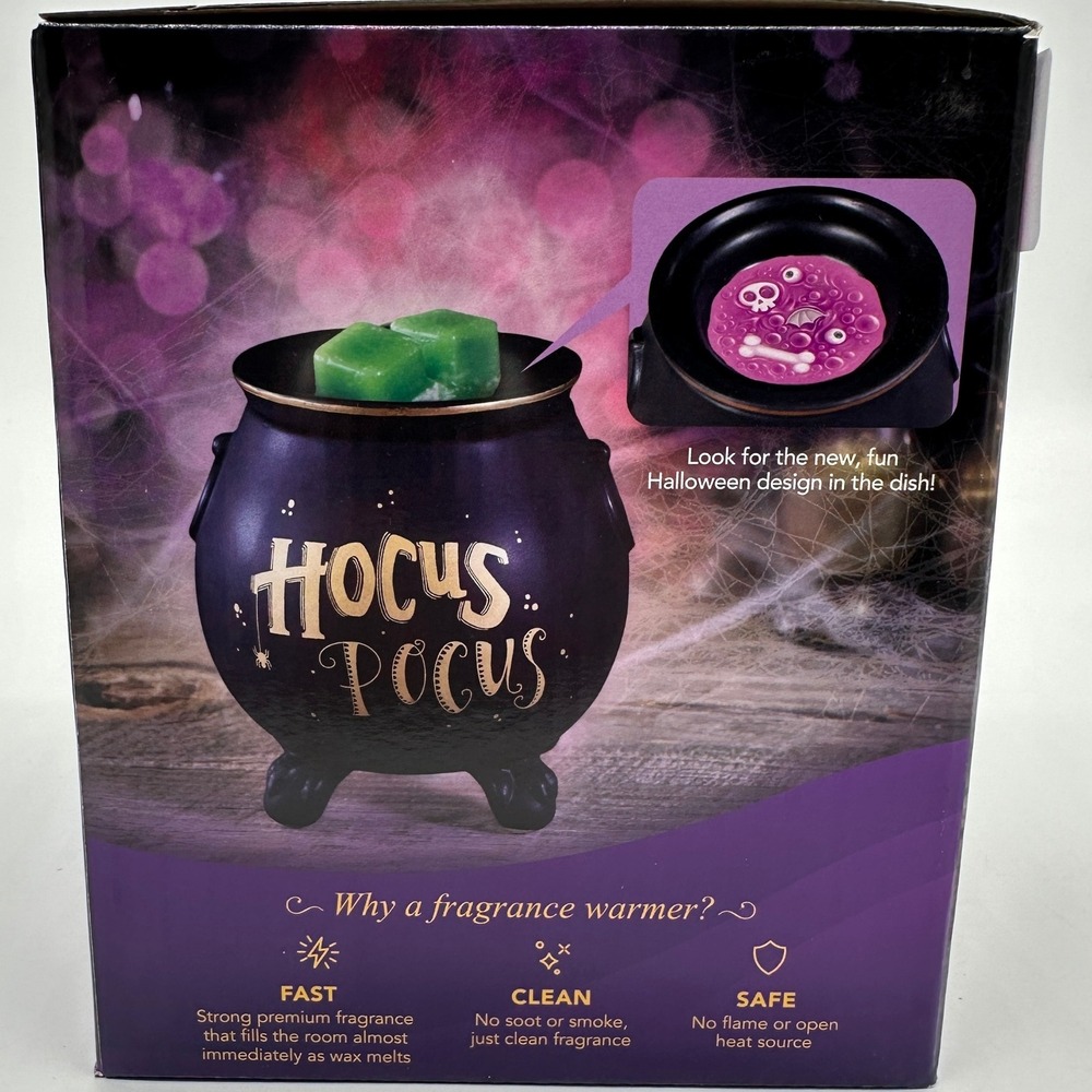 ScentSationals Fragrance Wax Warmer Pot Black Halloween Hocus Pocus Holiday NEW‎